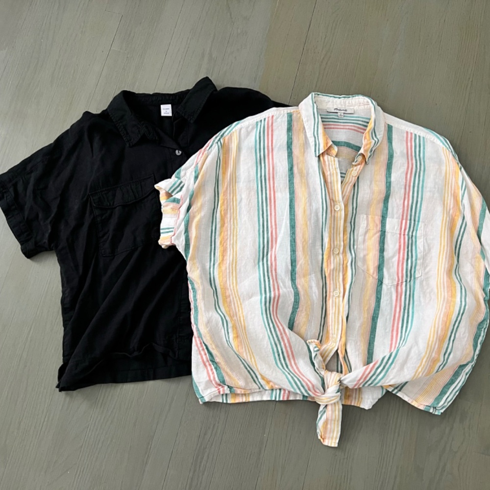 Madewell Multi Color Linen Shirt, Linen Shirt Lot